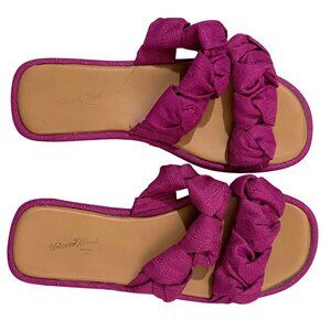 Universal Thread Meg Knotted Slide Sandals Womens Size 7‎ Cruisewear Vacation